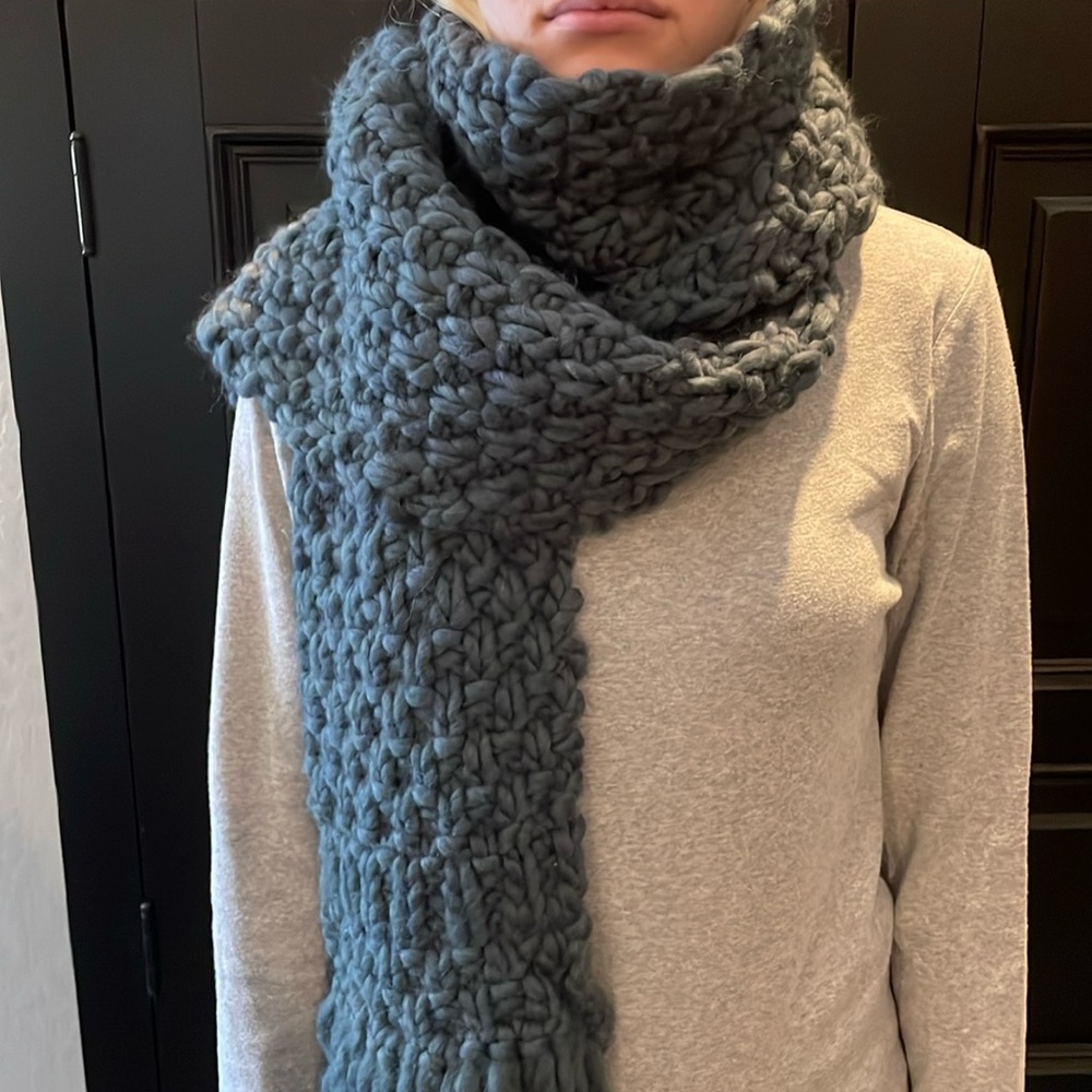 Brand new never worn Extra long boho hand knit scarf free people inspired style